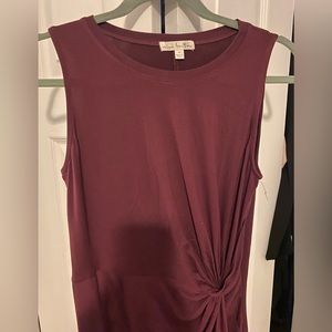 Stitch Fix - Nine Britton- waist knot midi dress - burgundy